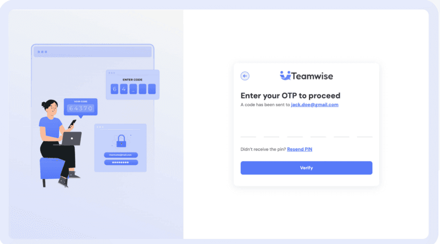 Enter OTP to Continue
