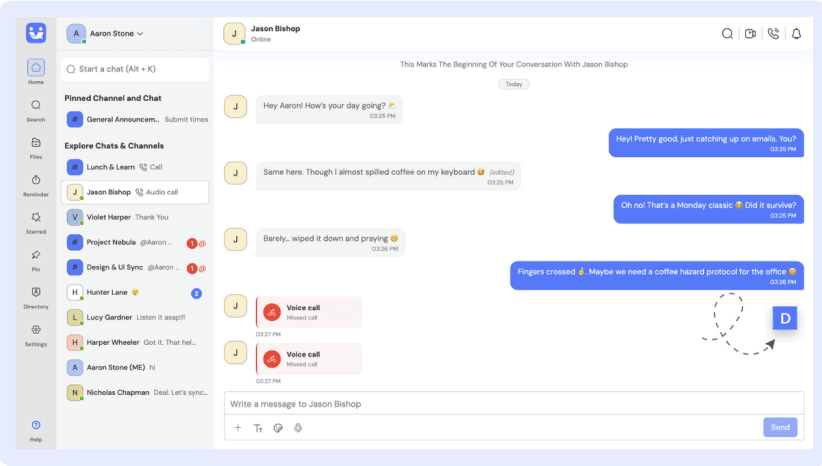Message status preview